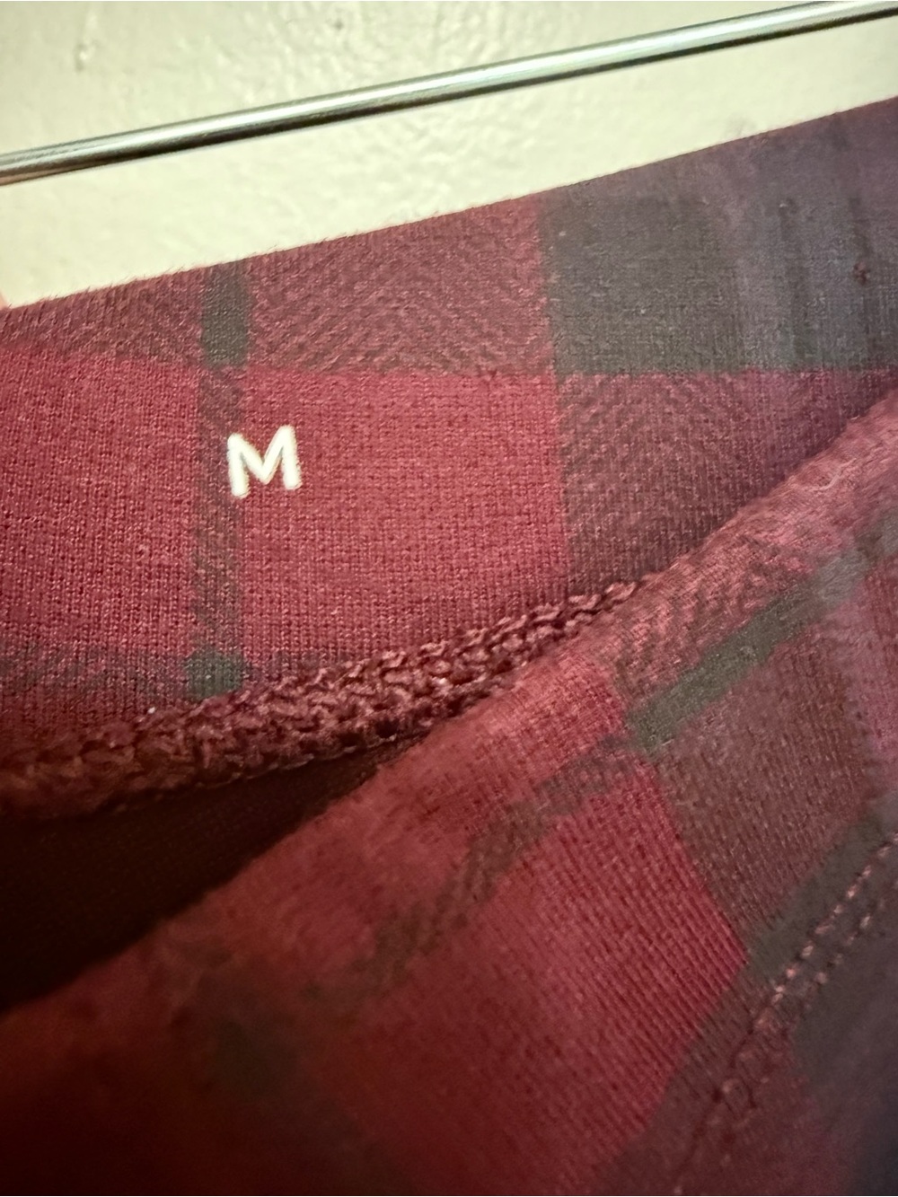 St. John’s Bay Women’s Burgundy Black and Gray Plaid Stretch Pants With Pockets - Picture 5 of 6